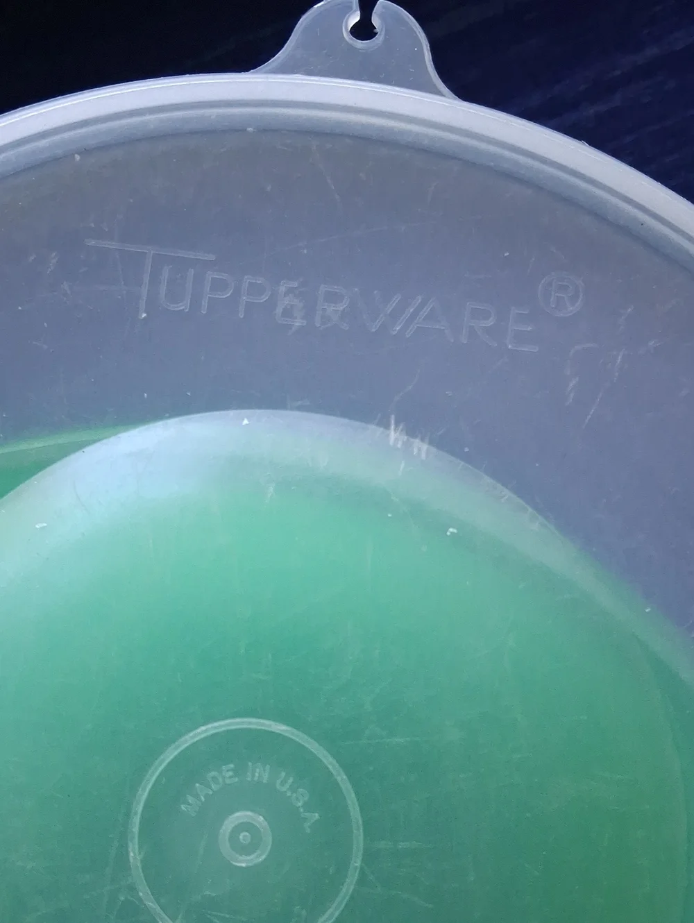 Vintage Tupperware Bright Green Mixing Bowl Set with Lids and Colander